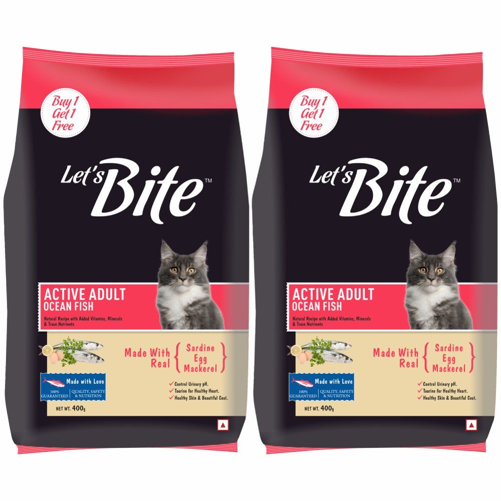 Let's Bite Active Adult Ocean Fish Dry Cat Food
