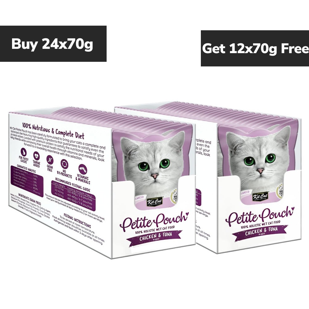 Kit Cat Chicken and Tuna Cat Wet Food (Buy 2 Get 1 Free)
