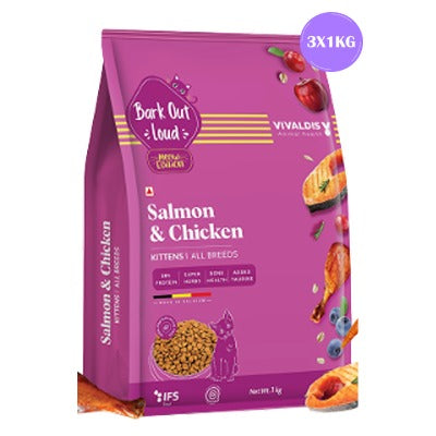 Bark Out Loud Salmon and Chicken Kitten Dry Food