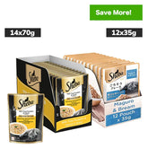 Sheba Maguro & Bream Fish and Tuna Pumpkin & Carrot In Gravy Rich Premium Cat Wet Food Combo