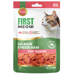 First Meow Salmon Cheese Ham Jerky Cat Treat