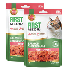 First Meow Salmon Cheese Ham Jerky Cat Treat