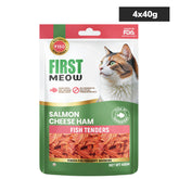 First Meow Salmon Cheese Ham Jerky Cat Treat