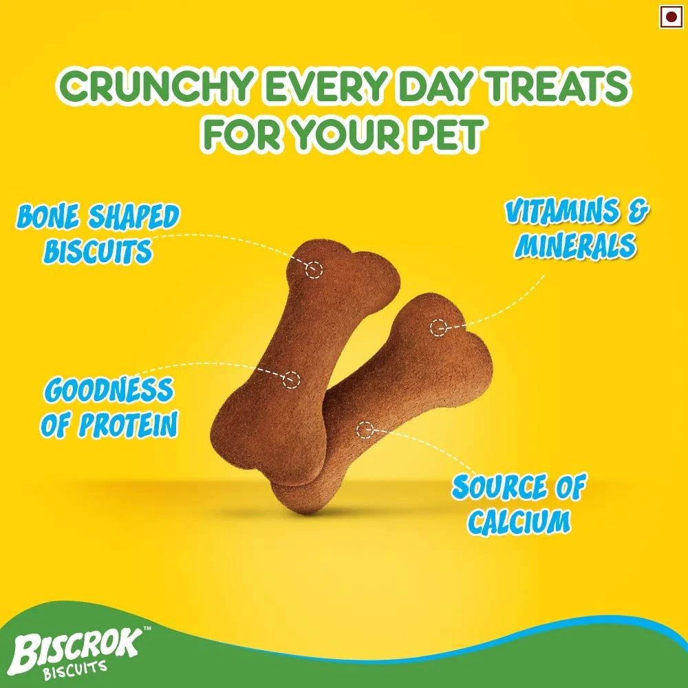 Pedigree PRO Large Breed Puppy Dry Food and Chicken Flavour Biscrok Treat Combo (3kg +900g)