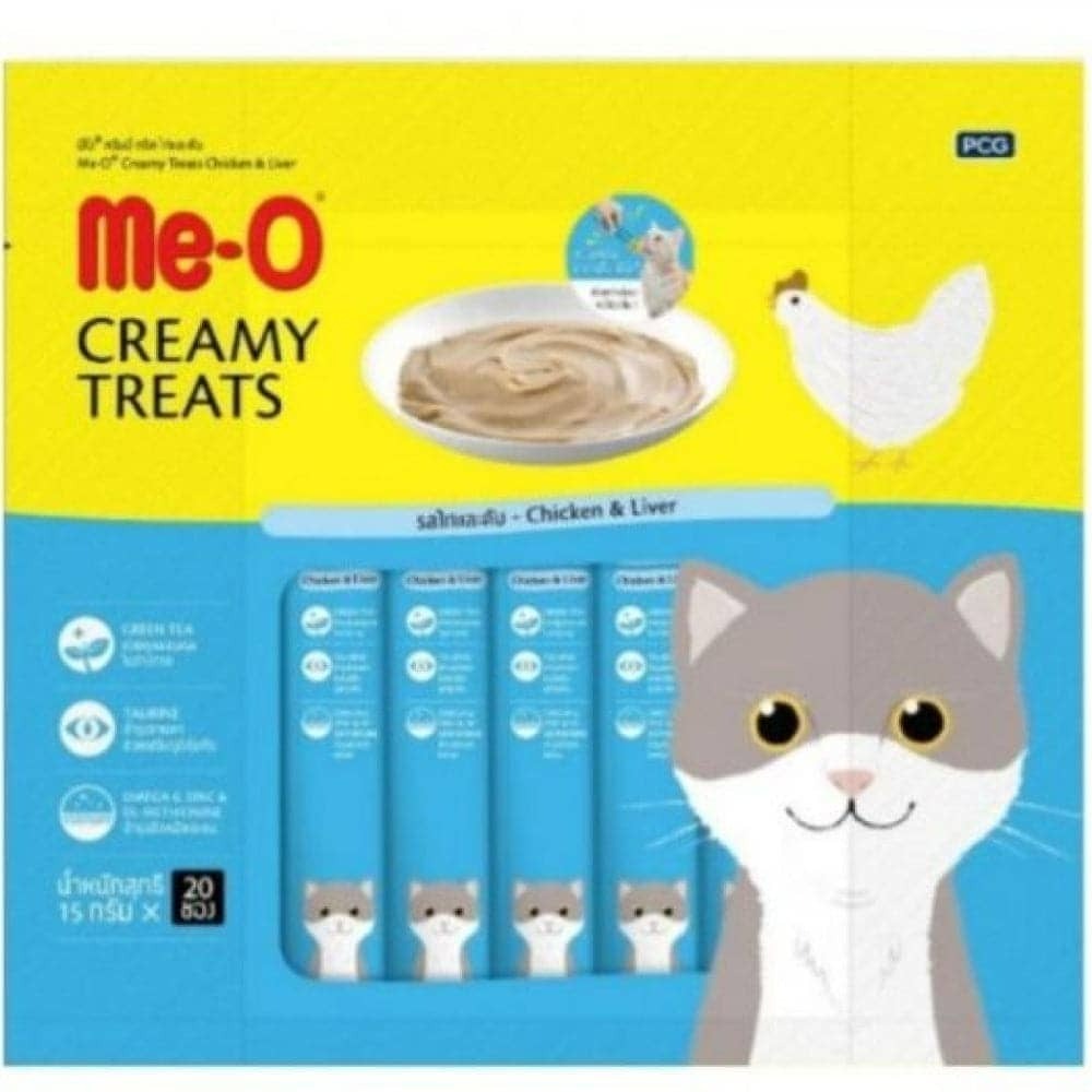 Me O Creamy Salmon and Chicken & Liver Cat Treat Combo