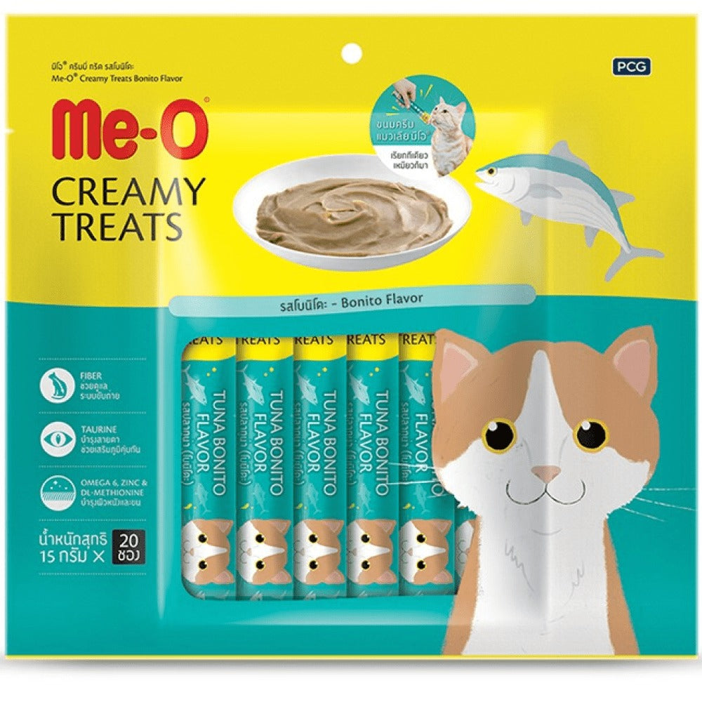 Me O Creamy Salmon and Creamy Bonito Cat Treat Combo