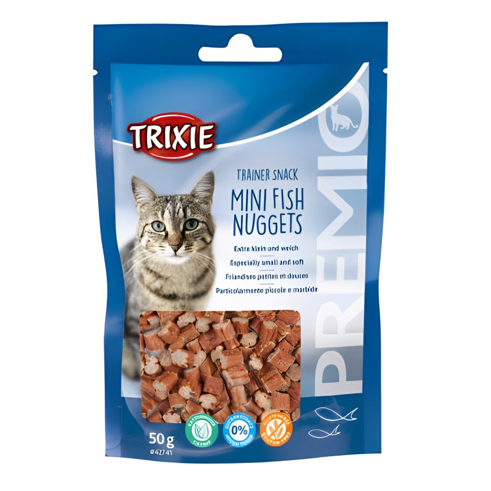 Trixie Premio Trainer Snack Mini Fish Nuggets and Fish and Chicken Rolls Cat Treats Combo