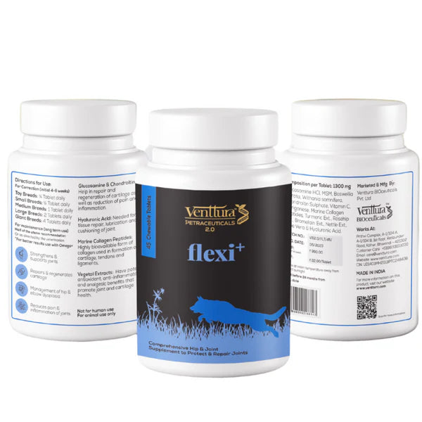 Venttura Flexi Plus Hip and Joint Chewable Tablets for Dogs
