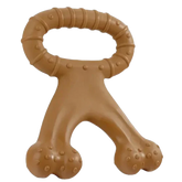 Talking Dog Club Tug-N-Pull Nylon Bone Heavy Chew Toy for Dogs (Brown)