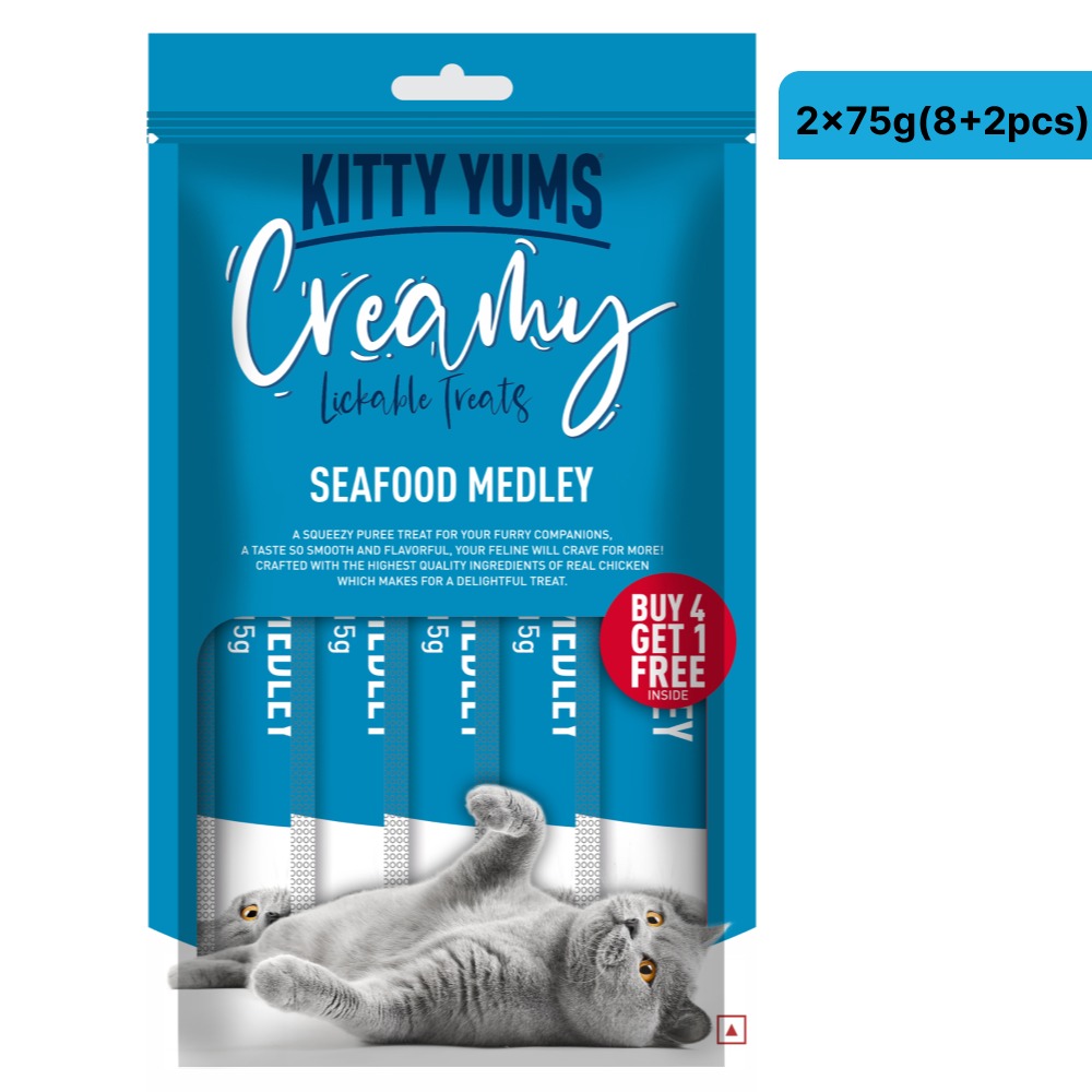 Kitty Yums Seafood Medley Creamy Cat Treat