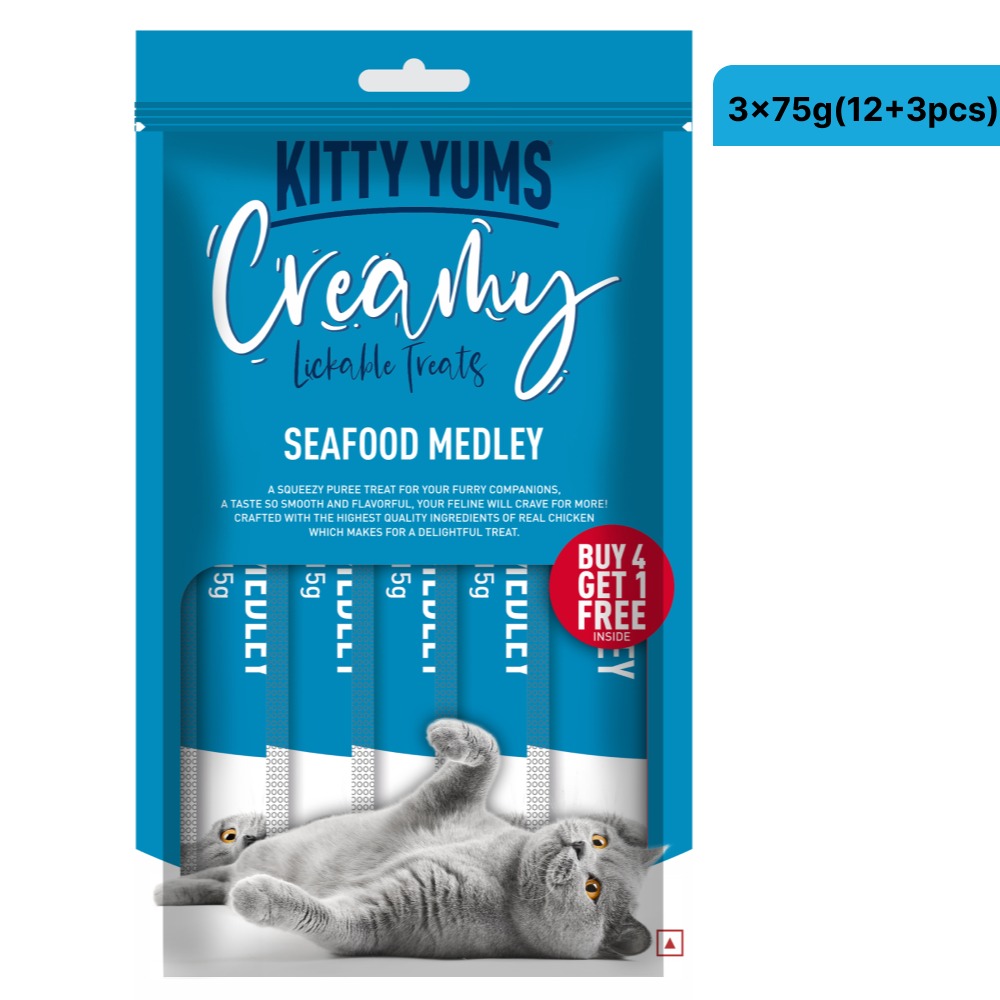 Kitty Yums Seafood Medley Creamy Cat Treat
