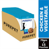 Purepet Chicken & Vegetable Chunks in Gravy Adult Dog Wet Food