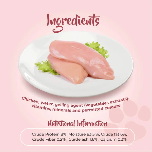 Kennel Kitchen Chicken in Jelly Wet Food and Creameroo Chicken with Mackerel Creamy Treats for Cats Combo