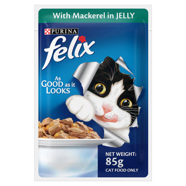 Purina Felix Mackerel with Jelly and Chicken with Jelly Adult Cat Wet Food Combo