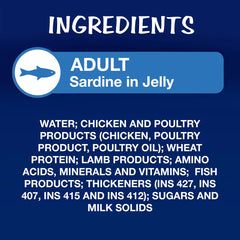 Purina Felix Sardine, Chicken and Salmon with Jelly Complete and Balanced Adult Cat Wet Food Combo