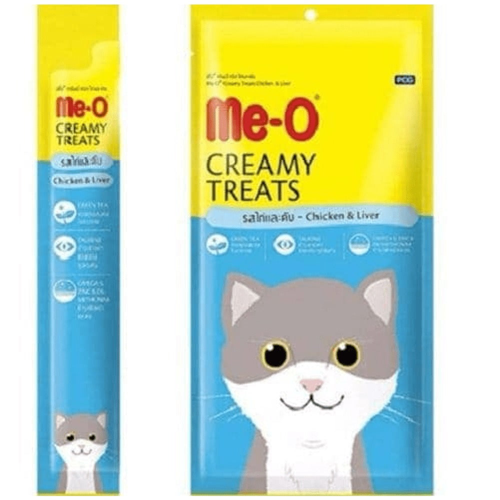 Me O Creamy Salmon and Chicken & Liver Cat Treat Combo