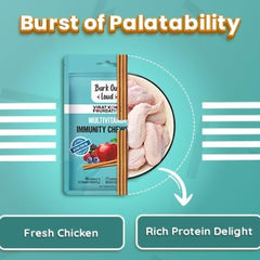 Bark Out Loud Immunity Multi Vitamin Chew Stix and Henlo Chicken Pops Dog Treats Combo