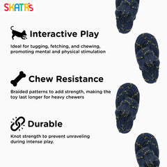 Skatrs Sandal Shaped Hand Made, Durable Rope Chew Toy for Dogs & Cats
