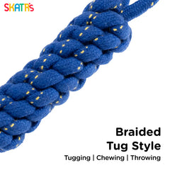 Skatrs Dummy Knotted Rope Chew Toy for Dogs and Cats (Blue)