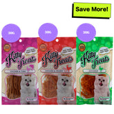 Kitty Treats Soft Chicken and Tuna, Chicken with Shrimp Flavour and Soft Chicken Jerky Sliced Cat Treats Combo