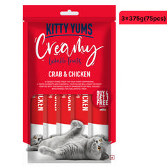 Kitty Yums Crab & Chicken Creamy Cat Treats