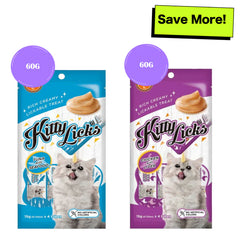 Kitty Licks Chicken Liver and Tuna Seafood Cat Treats Combo