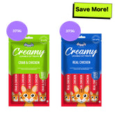 Drools Crab & Chicken and Real Chicken Creamy Cat Treats Combo
