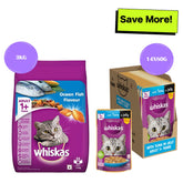 Whiskas Ocean Fish and Tuna in Jelly Meal Adult Cat Wet and Dry Food Combo