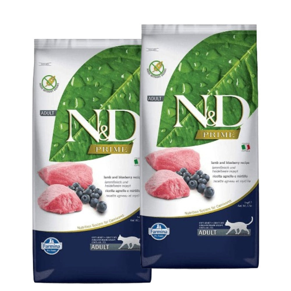 Farmina N&D Prime Lamb & Blueberry Grain Free Adult Cat Dry Food