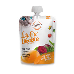 Gnawlers Yogurt Blueberry and Egg Yolk & Vegetable Lick n Likable Cat Treats Combo