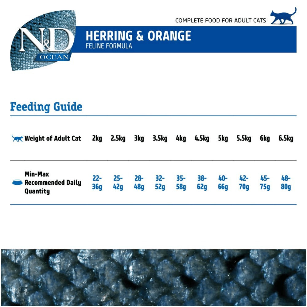 Farmina N&D Ocean Herring & Orange Grain Free Adult Cat Dry Food