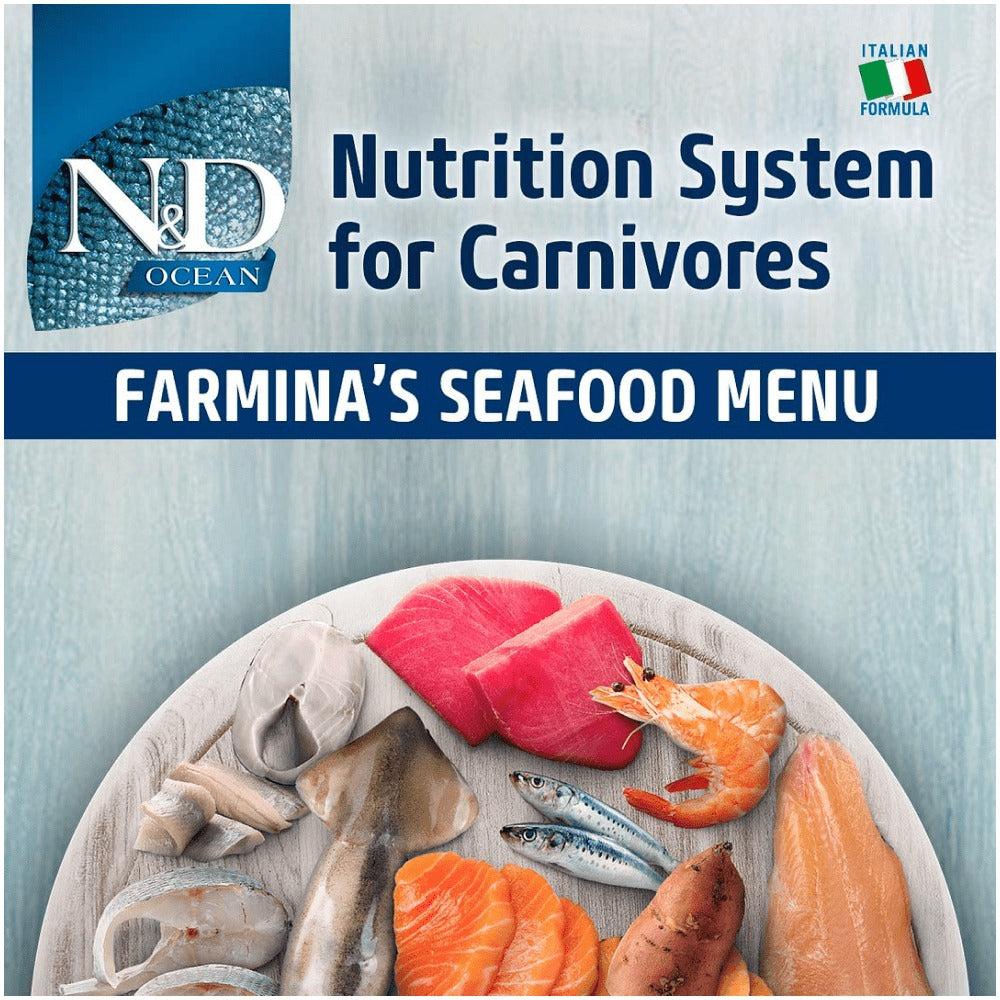 Farmina N&D Prime Chicken & Pomegranate, Lamb & Blueberry and Ocean Herring & Orange Grain Free Adult Cat Dry Food Combo