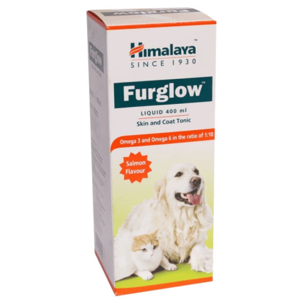 Furlicks Skin & Coat Supplement and Himalaya Furglow Skin and Coat Tonic Combo for Dogs and Cats
