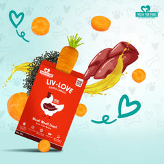 Fresh For Paws Chicken Liver Pumpkin Liv Love & Chicken Liver Carrot Liv Love Supplement for Dogs