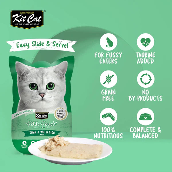 Kit Cat Tuna & White Fish, Chicken & Salmon and Chicken & Tuna Cat Wet Food Combo