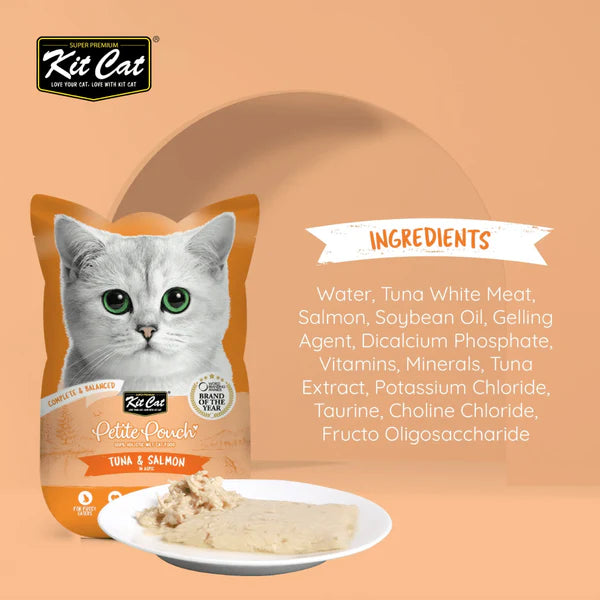Kit Cat Chicken, Chicken & Salmon and Tuna & Salmon Cat Wet Food Combo