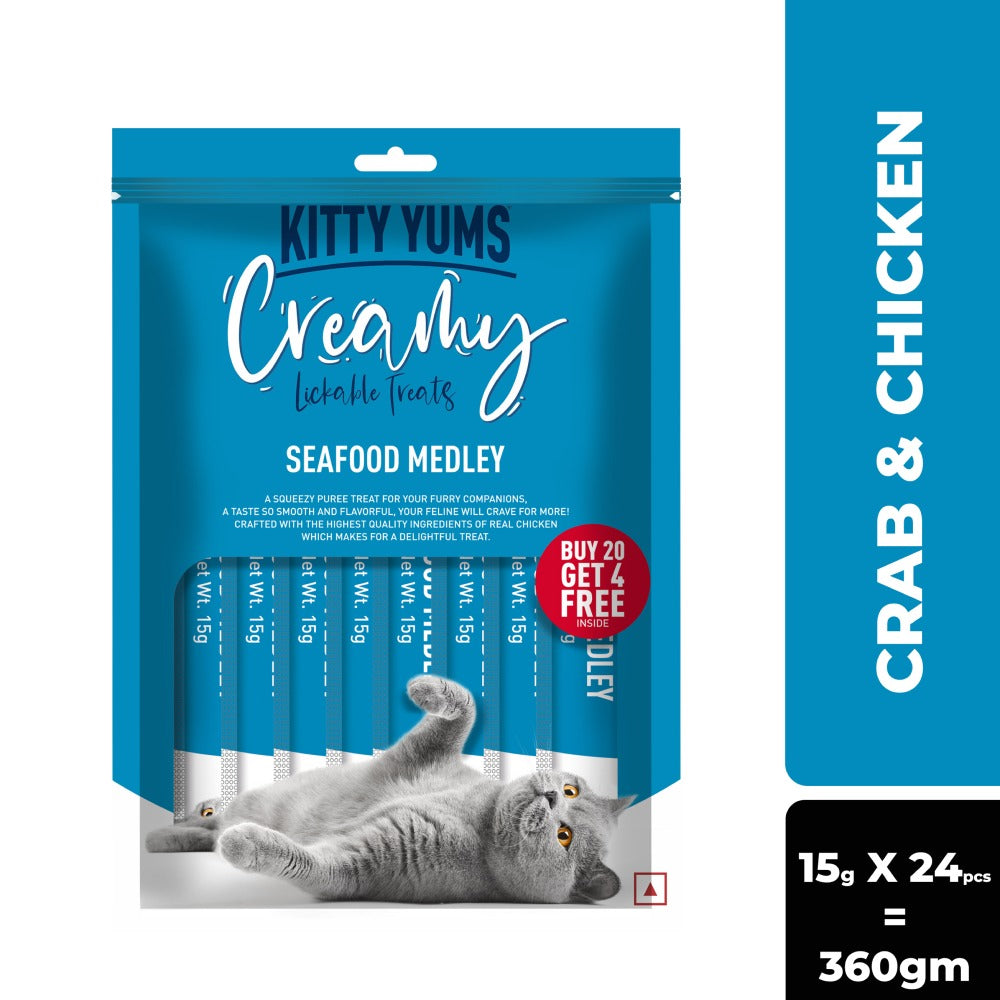 Kitty Yums Seafood Medley Creamy Cat Treat