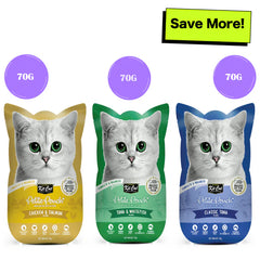 Kit Cat Tuna & White Fish, Chicken & Salmon and Classic Tuna Cat Wet Food Combo