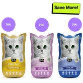 Kit Cat Chicken & Tuna, Chicken & Salmon and Classic Tuna Cat Wet Food Combo
