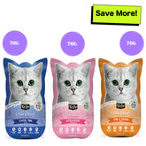 Kit Cat Kitten Chicken, Classic Tuna and Tuna & Salmon Fish Cat Wet Food Combo