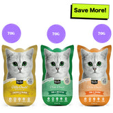 Kit Cat Tuna & White Fish, Chicken & Salmon and Tuna & Salmon Fish Cat Wet Food Combo