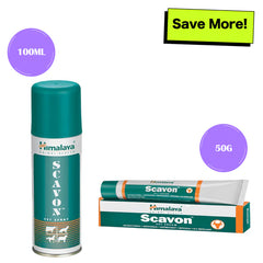 Himalaya Scavon Vet Cream and Vet Spray for Dogs and Cats Combo