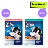 Purina Tuna with Jelly and Chicken with Jelly Kitten Cat Wet Food Combo