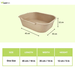 Barkbutler x Fofos Disposable Litter Box for Cats (Beige)