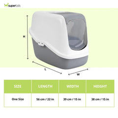 Savic Nestor Toilet Home for Cats (Cold Grey)