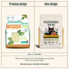 Sustainably Yours Multi Cat Unscented Large Grains Cat Litter