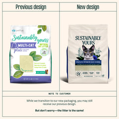 Sustainably Yours Multi Cat Plus Unscented Small Granules Cat Litter