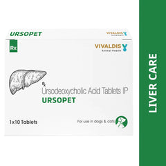 Vivaldis Ursopet Tablet 300mg (Ursodeoxycholic Acid) for Dogs & Cats