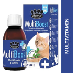Mervue Multiboost Multivitamin & Mineral Supplements for Cats (150ml)