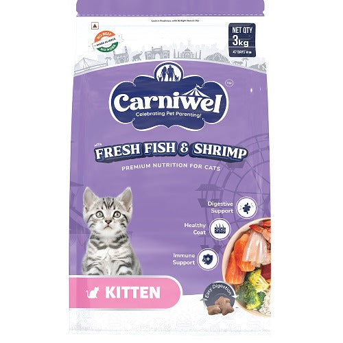 Carniwel Fresh Fish and Shrimp For Kitten Cat Dry Food